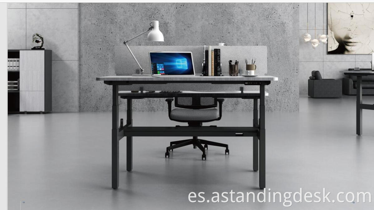 Nuevos productos de venta en caliente Oficina ergonómica Altura eléctrica Altura Ajustable Máx de 120 kg de pie sentado escritorio electrónico